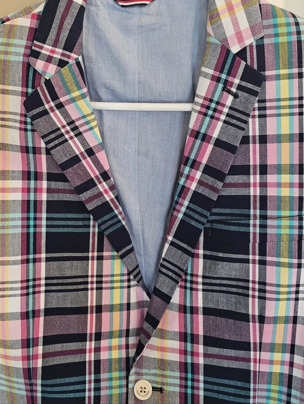 Tommy Hilfiger Plaid Blazer Jacket Youth Boys Size 18 Big Kid New Without Tags